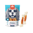 Wanpy Chicken Jerky &amp; Calcium Bone Twists Кісточки з в’яленою куркою та кальцієм для собак, 100 г