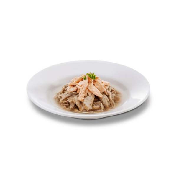 Cherie Hairball Control Tuna &amp; Salmon Вологий корм для котів шматочки тунця та лосося в соусі, 80 г - 1