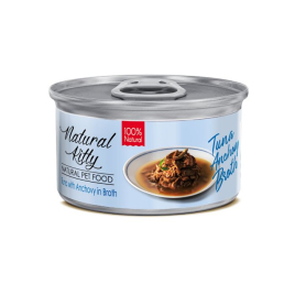 Natural Kitty Broth Series Tuna with Anchovy in Broth Вологий корм для котів тунець з анчоусами в бульйоні, 80 г