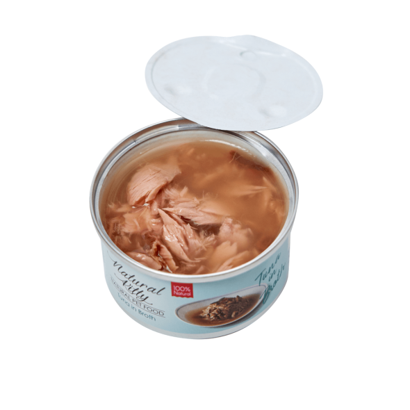 Natural Kitty Broth Series Tuna in Broth Вологий корм для котів тунець в бульйоні, 80 г - 1