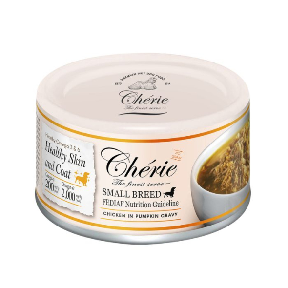 Cherie Small Breed Chicken in Pumpkin Gravy Вологий корм для собак курка в гарбузовому соусі, 80 г