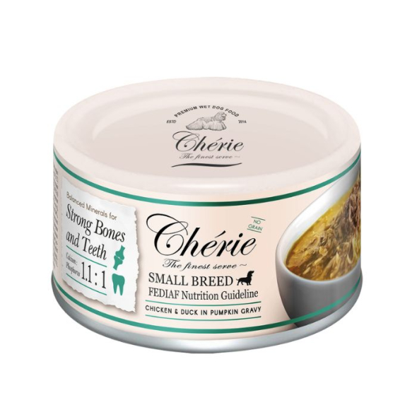 Cherie Small Breed Chicken&amp;Duck in Pumpkin Gravy Вологий корм для собак курка з качкою в гарбузовому соусі, 80 г