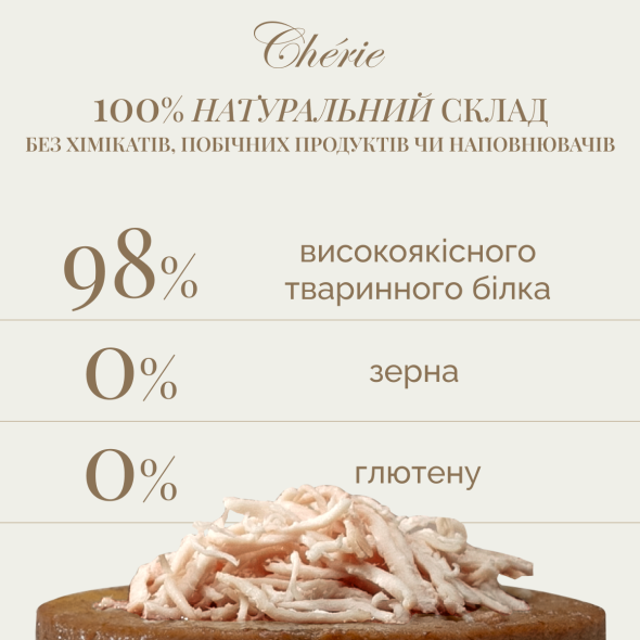 Cherie Dog Pate Chicken with Turkey Вологий корм для собак куряче пате з індичкою, 80 г - 4