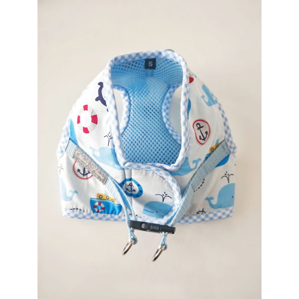 Chloe's Home Шлея для собак Florida marine синя XS