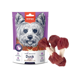 Wanpy Duck Jerky Dumbbells Кістка-гантель з в’яленою качкою для собак, 100 г