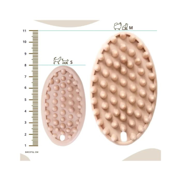 DoggyMan Силіконова щітка для вичісування собак і котів, 4 х 8 см - 4