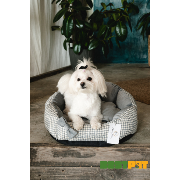 Chloe's Home Лежак для домашніх тварин Берлін сірий S - 1