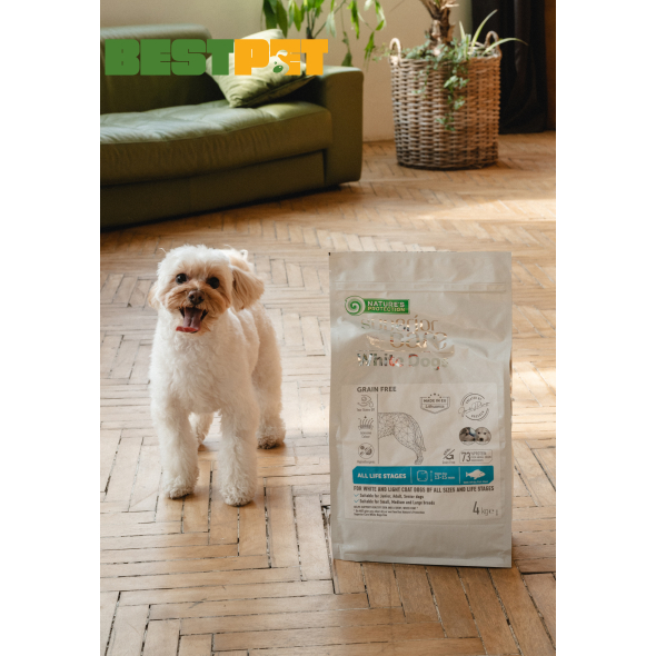 Nature's Protection Superior Care White Dogs Grain Free White Fish All Sizes&amp;Life Stages Сухий беззерновий корм для собак усіх розмірів і стадій життя з білою рибою, 4 кг - 2