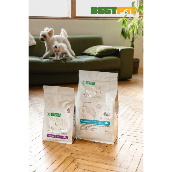 Nature's Protection Superior Care White Dogs Grain Free White Fish All Sizes&amp;Life Stages Сухий беззерновий корм для собак усіх розмірів і стадій життя з білою рибою, 4 кг - 3