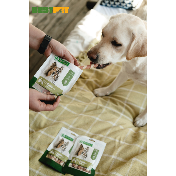 Nature's Protection Rabbit and cod rolls Ласощі для собак роли з кролика і тріски, 75 г - 1