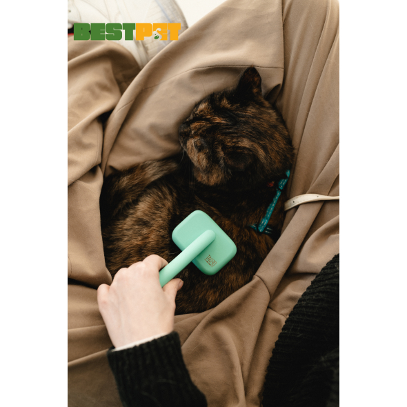 Tauro Pro Line Щітка дерев'яна прямокутна, зубці 11 мм, м'ятна, S, 7 х 16 см - 6