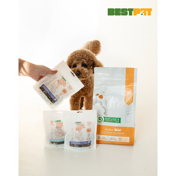 Nature's Protection Junior All Breeds Сухий корм для цуценят усіх порід з м'ясом птиці, 2 кг - 3
