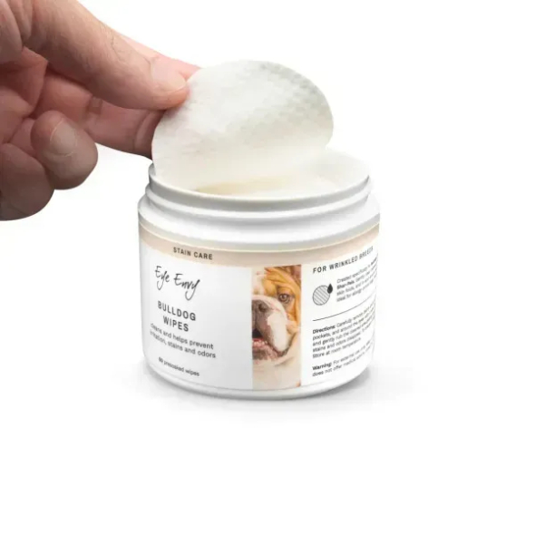 Eye Envy Buldog Wipes Серветки для гігієни шкірних складочок бульдогів, 60 шт - 1
