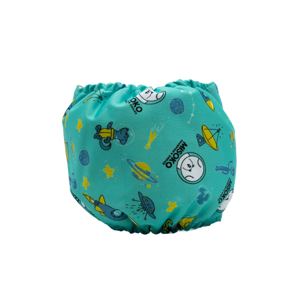 MISOKO Багаторазові підгузки для кобелів, з ракетами, м'ятний колір, розмір S, 1 шт - 2