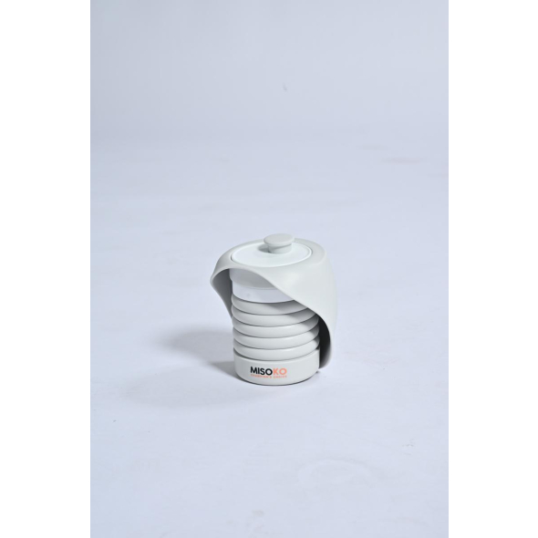 MISOKO Пляшка для подорожей для собак і котів силіконова сіра, 550 мл - 1