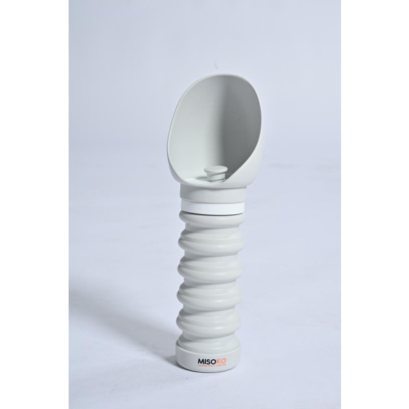 MISOKO Пляшка для подорожей для собак і котів силіконова сіра, 550 мл - 3