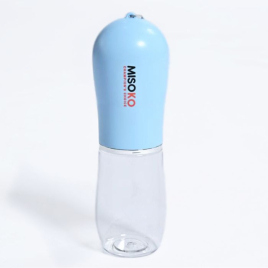 MISOKO Пляшка для подорожей для собак і котів пластикова блакитна, 380 мл