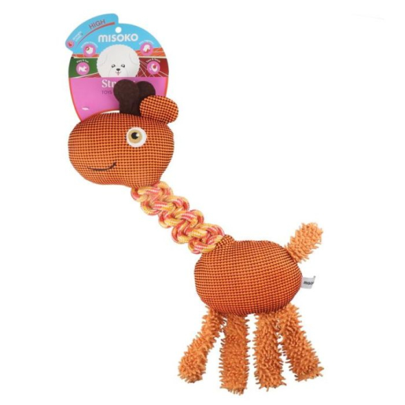 MISOKO Міцна іграшка для собак банджі жираф, 47 см