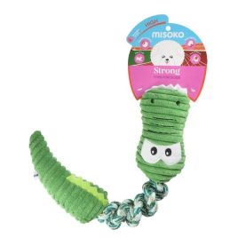 MISOKO Міцна іграшка для собак банджі крокодил, 46,5 см