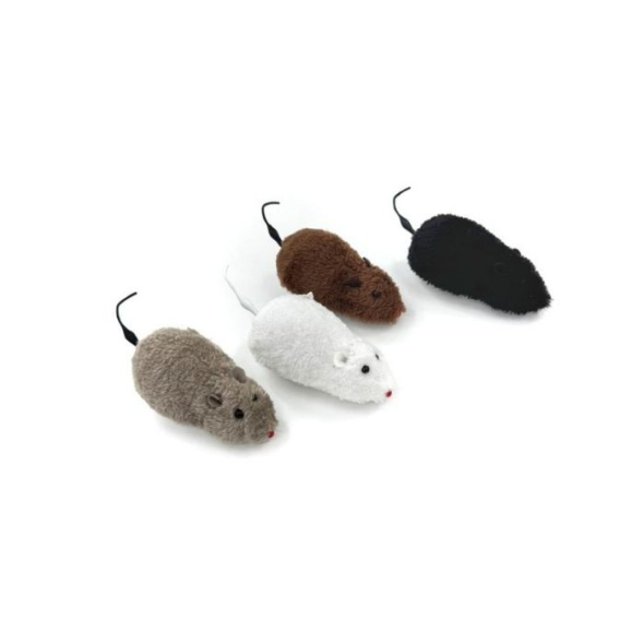 HIPPIE PET Іграшка для котів Миша звичайна в асортименті різнокольорова