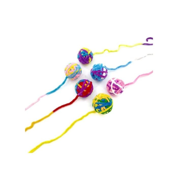 HIPPIE PET Набір іграшок для котів М'ячики різнокольорові 5 см, 2 шт