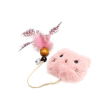 HIPPIE PET Іграшка для котів Плюшевий ведмедик з пір'їнкою рожевий 11 см