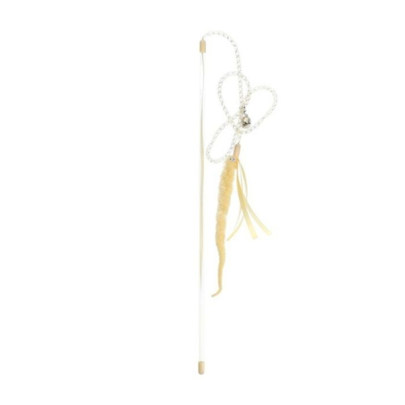 HIPPIE PET Іграшка для котів Вудка з хробачком пісочна 48 см