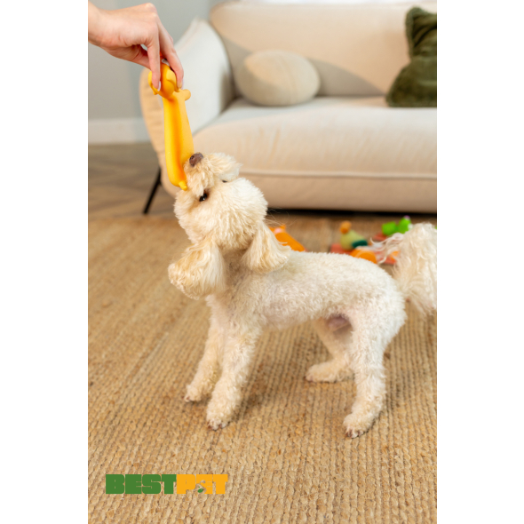 MISOKO Іграшка для собак, собака, латекс, коричневий, 21 см - 2