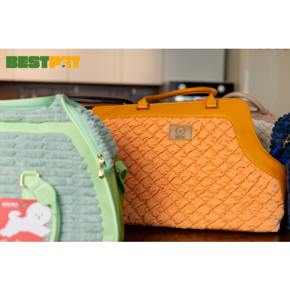 MISOKO Дорожня сумка для домашніх тварин, 51 x 18 x 34.5 см, помаранчева - 5