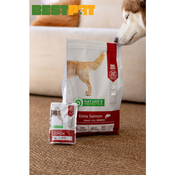 Nature's Protection Extra Salmon Adult All Breeds Сухий корм для дорослих собак усіх порід з лососем, 2 кг - 2