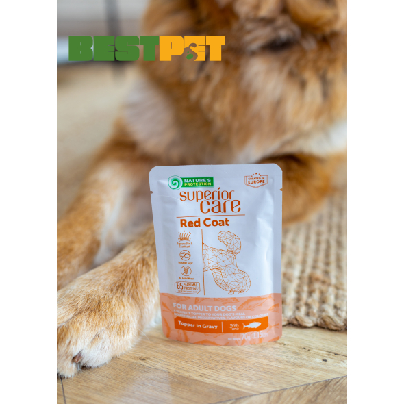 Nature's Protection Superior Care Red Coat Adult Tuna Додатковий вологий корм для собак з рудим забарвленням з тунцем, 70 г - 3