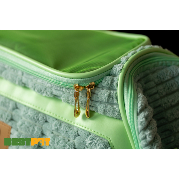 MISOKO Дорожня сумка для домашніх тварин, 51.5 x 25.5 x 27 см, зелена - 6