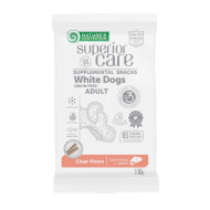 Nature's Protection Superior Care White Dogs Clear Vision Беззернові ласощі для дорослих собак із білим забарвленням з лососем, 110 г