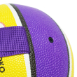 MISOKO Іграшка для собак, м'яч надувний, у формі баскетбольного м'яча, фіолетовий з жовтим, 15 см - 2