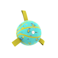 MISOKO Іграшка для собак, м'яч надувний, у формі баскетбольного м'яча, блакитний, 15 см