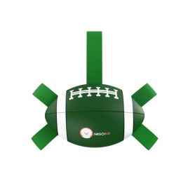 MISOKO Іграшка для собак, м'яч надувний, у формі м'яча для регбі, зелений, 41 см