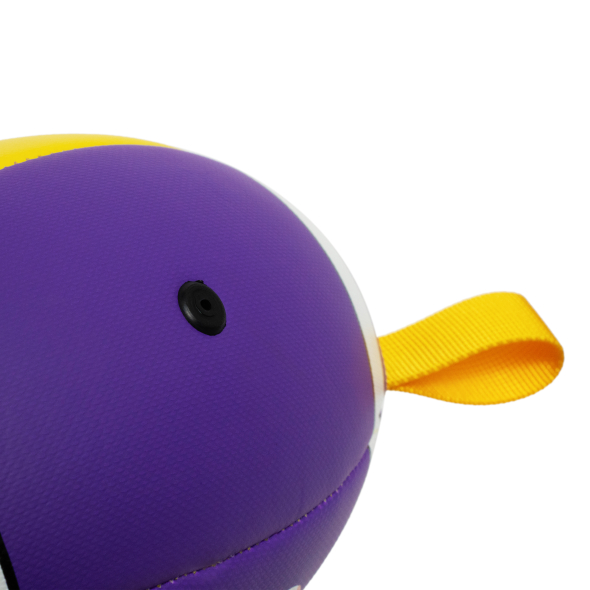 MISOKO іграшка для собак, м'яч надувний, у формі м'яча для регбі, фіолетовий з жовтим, 41 см - 2