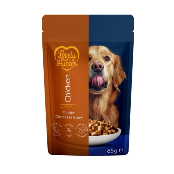 Lovely Hunter Adult Chicken Вологий корм для дорослих собак з куркою, 85 г