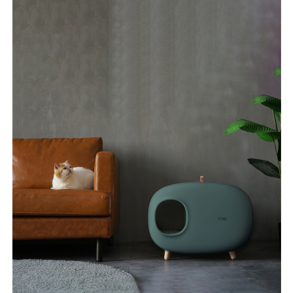 MAKESURE Туалет для котів, моховий зелений - 1