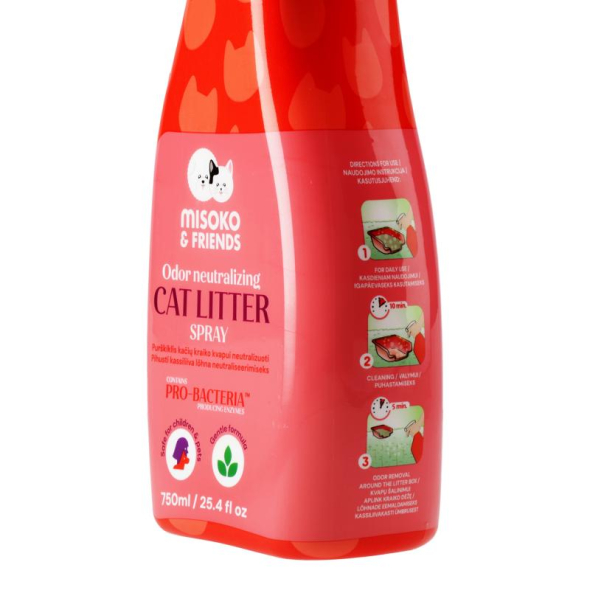 MISOKO Засіб для усунення запаху і плям для котячого туалету, 750 мл - 4