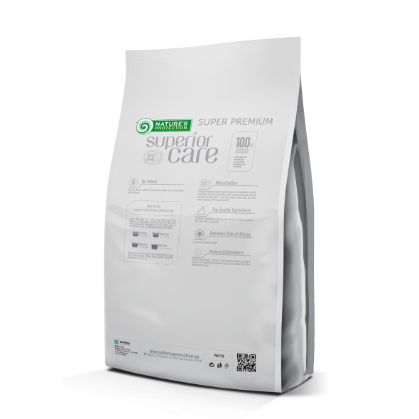 Nature's Protection Superior Care White Dogs Grain Free Insect All Sizes&amp;Life Stages Сухий беззерновий корм для собак усіх розмірів і стадій життя з протеїном комах, 10 кг - 1