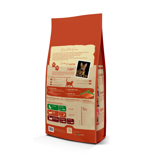 ARATON Salmon Adult All Breeds Сухий корм з лососем для дорослих котів 15 кг - 1