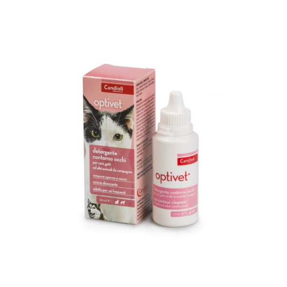 Candioli Optivet (Оптівет) Засіб для очищення очей для собак, котів та дрібних тварин, 50 мл