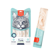 Wanpy Creamy Treat Tuna &amp; Codfish Кремові ласощі з тунцем і тріскою для котів, 5 шт. х 14 г