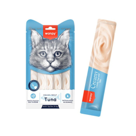 Wanpy Creamy Treat Tuna Кремові ласощі з тунцем для котів, 5 шт. х 14 г