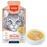 Wanpy Meat Broths Salmon &amp; Tuna Суп з лососем і тунцем для котів, 50 г