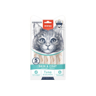 Wanpy Functional Creamy Treat Skin &amp; Coat Кремові ласощі для котів з тунцем і лососем для здоров’я шкіри та шерсті 5 шт. х 14 г