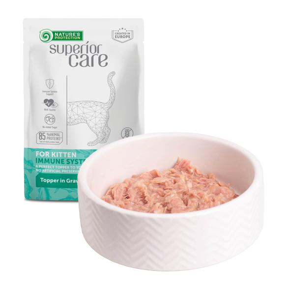 Nature's Protection Superior Care Kitten Immune System Support Tuna &amp; Sea Bass Вологий корм для кошенят для підтримки імунної системи з тунцем і морським окунем, 70 г - 3