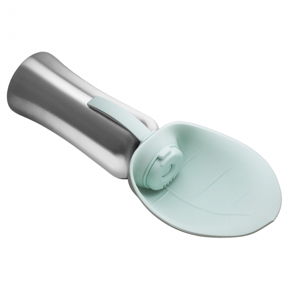 SUPER DESIGN дорожня пляшка для води для тварин, металева, 0,8 л, 10 x 9,5 x 21,7 см - 1