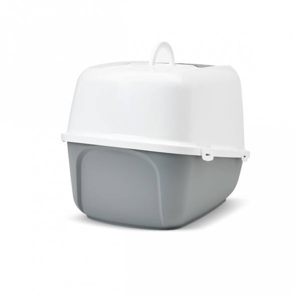 Savic Nestor Nordic Закритий туалет для котів великих порід, сіро-білий - 3
